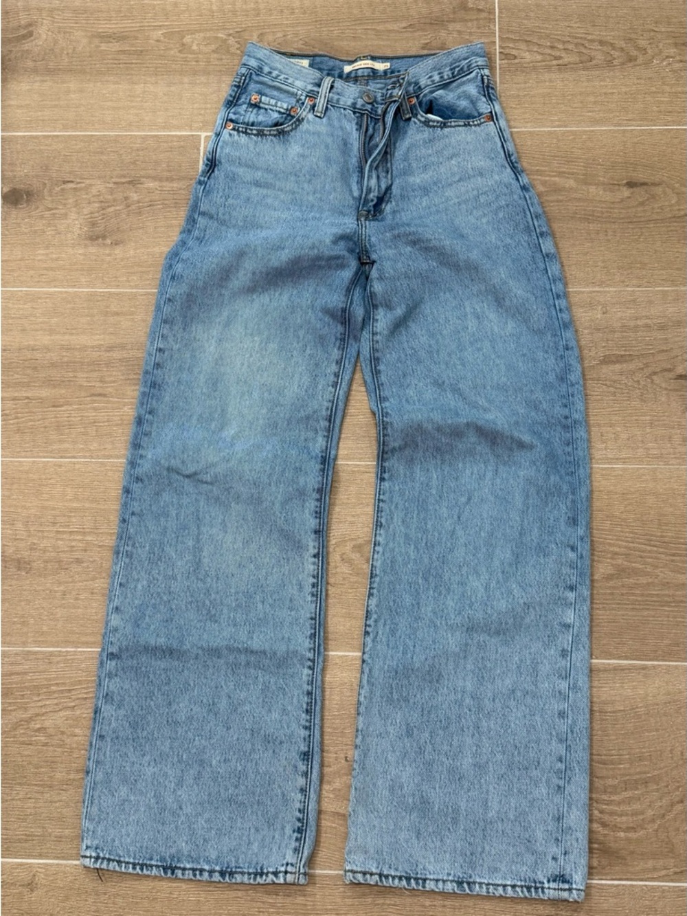 Levi's Light Blue High-Rise Wide Leg Jeans